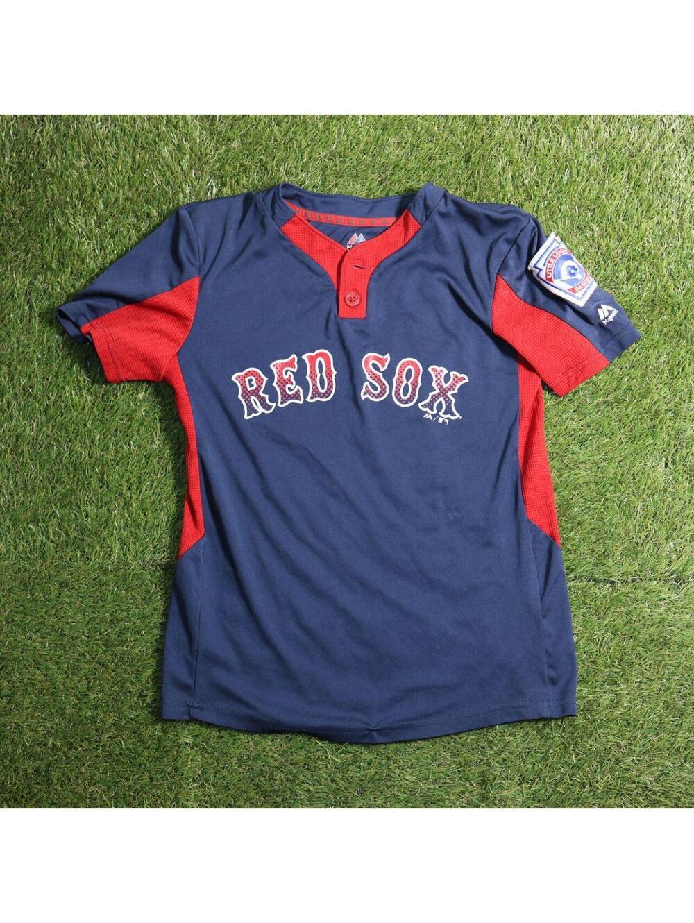 Majestic Boston Red Sox Navy Red Baseball Jersey Hyatt #42